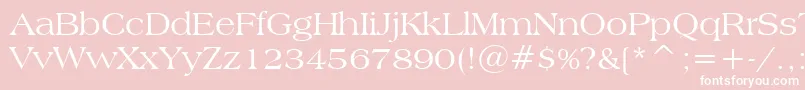 AmericanaBt Font – White Fonts on Pink Background