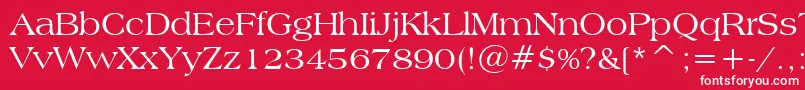 AmericanaBt Font – White Fonts on Red Background