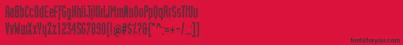 IndustrialtstdInline Font – Black Fonts on Red Background