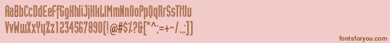 IndustrialtstdInline Font – Brown Fonts on Pink Background
