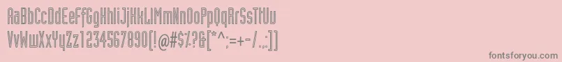 IndustrialtstdInline Font – Gray Fonts on Pink Background