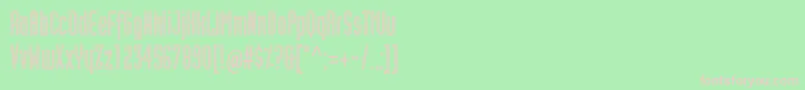 IndustrialtstdInline Font – Pink Fonts on Green Background