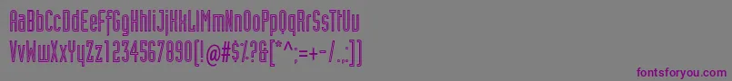 IndustrialtstdInline Font – Purple Fonts on Gray Background