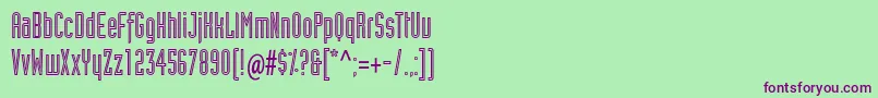 IndustrialtstdInline Font – Purple Fonts on Green Background