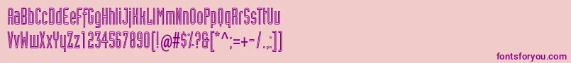IndustrialtstdInline Font – Purple Fonts on Pink Background