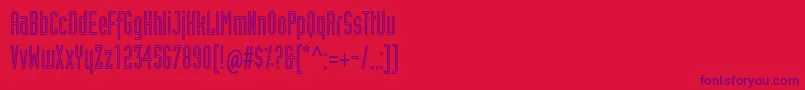 IndustrialtstdInline Font – Purple Fonts on Red Background