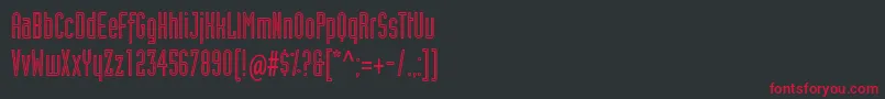 フォントIndustrialtstdInline – 黒い背景に赤い文字