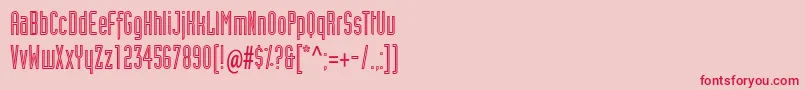 フォントIndustrialtstdInline – ピンクの背景に赤い文字