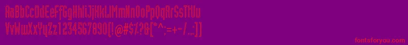 IndustrialtstdInline Font – Red Fonts on Purple Background