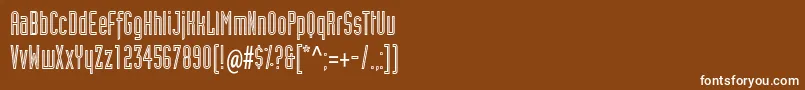 IndustrialtstdInline Font – White Fonts on Brown Background
