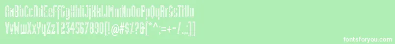 フォントIndustrialtstdInline – 緑の背景に白い文字