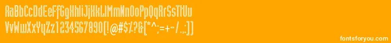 IndustrialtstdInline Font – White Fonts on Orange Background