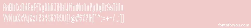 IndustrialtstdInline Font – White Fonts on Pink Background