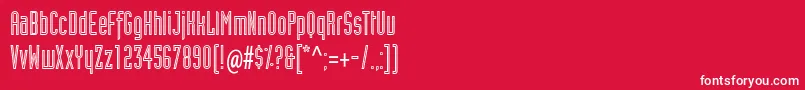 IndustrialtstdInline Font – White Fonts on Red Background