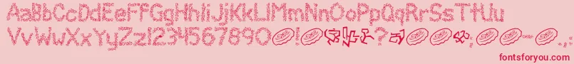 Clawless Font – Red Fonts on Pink Background