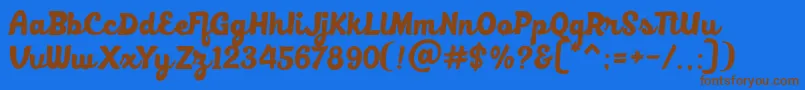 BlackfatDemo Font – Brown Fonts on Blue Background