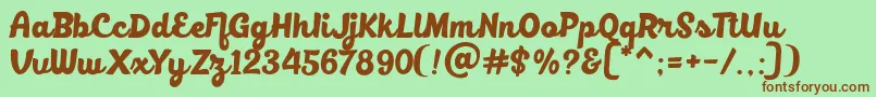 BlackfatDemo Font – Brown Fonts on Green Background