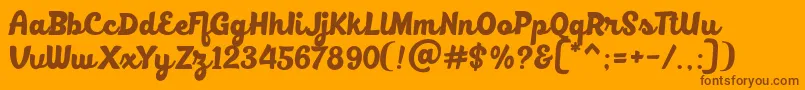 BlackfatDemo Font – Brown Fonts on Orange Background