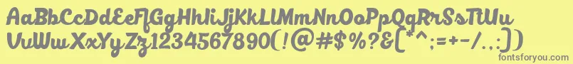 BlackfatDemo Font – Gray Fonts on Yellow Background