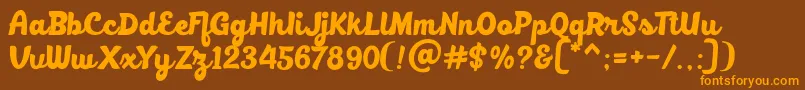 BlackfatDemo Font – Orange Fonts on Brown Background