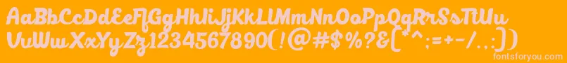 BlackfatDemo Font – Pink Fonts on Orange Background