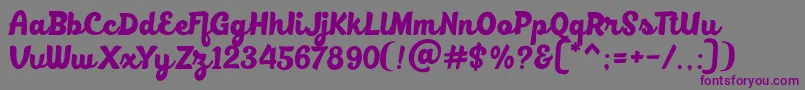 Шрифт BlackfatDemo – фиолетовые шрифты на сером фоне