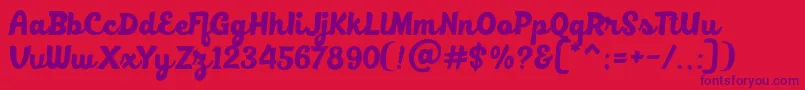 BlackfatDemo Font – Purple Fonts on Red Background