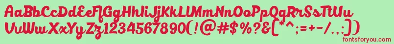 BlackfatDemo Font – Red Fonts on Green Background