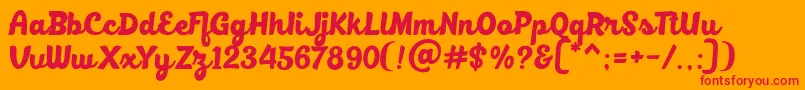 BlackfatDemo Font – Red Fonts on Orange Background