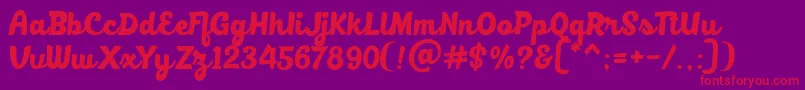 BlackfatDemo Font – Red Fonts on Purple Background