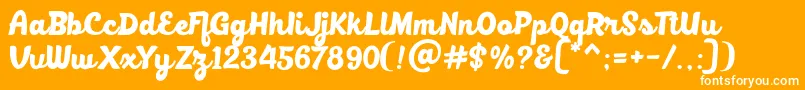 BlackfatDemo Font – White Fonts on Orange Background
