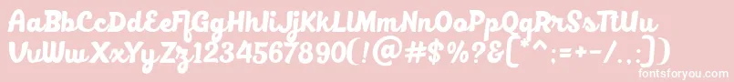 BlackfatDemo Font – White Fonts on Pink Background