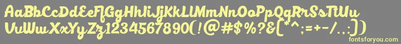 BlackfatDemo Font – Yellow Fonts on Gray Background