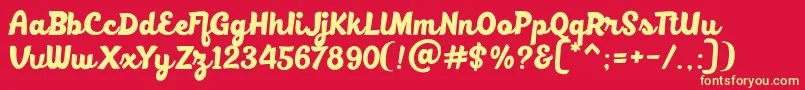 BlackfatDemo Font – Yellow Fonts on Red Background