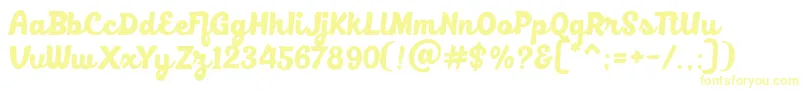 BlackfatDemo Font – Yellow Fonts on White Background