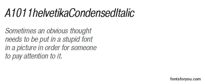 A1011helvetikaCondensedItalic Font