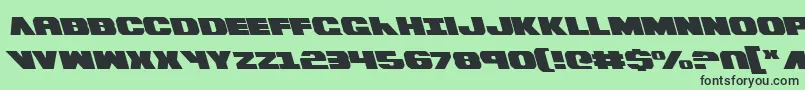 BummerLeftalic Font – Black Fonts on Green Background