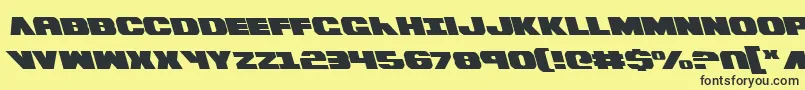 BummerLeftalic Font – Black Fonts on Yellow Background