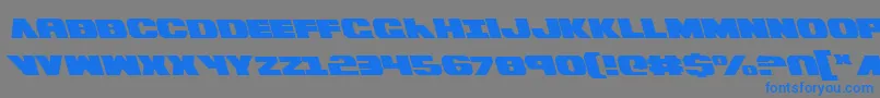 BummerLeftalic Font – Blue Fonts on Gray Background