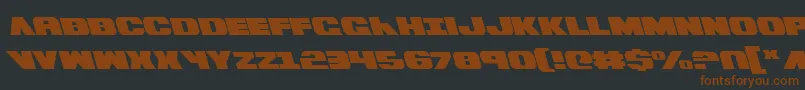 BummerLeftalic Font – Brown Fonts on Black Background