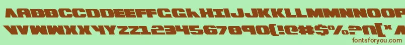 BummerLeftalic Font – Brown Fonts on Green Background