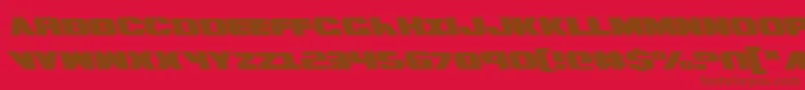BummerLeftalic Font – Brown Fonts on Red Background