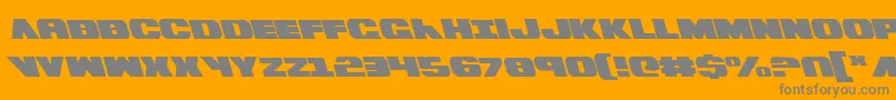 BummerLeftalic Font – Gray Fonts on Orange Background