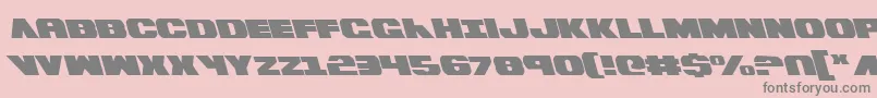 BummerLeftalic Font – Gray Fonts on Pink Background