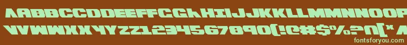 BummerLeftalic Font – Green Fonts on Brown Background