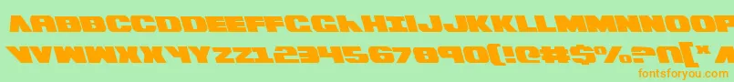 BummerLeftalic Font – Orange Fonts on Green Background