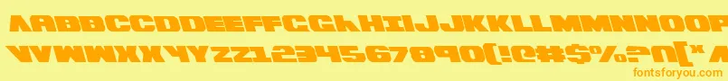 BummerLeftalic Font – Orange Fonts on Yellow Background