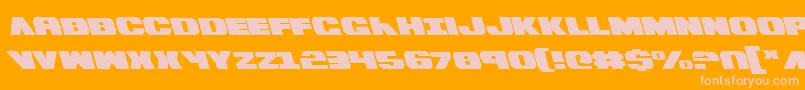 Fonte BummerLeftalic – fontes rosa em um fundo laranja