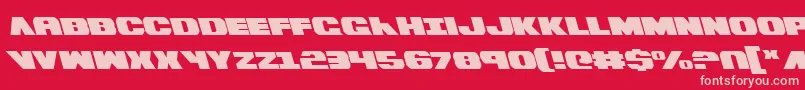 BummerLeftalic Font – Pink Fonts on Red Background