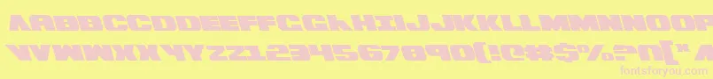 BummerLeftalic Font – Pink Fonts on Yellow Background